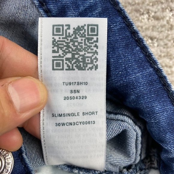 True Religion Jean Shorts Size 14 Boys Blue Denim Cut-Off Short Pants Casual - Picture 6 of 14